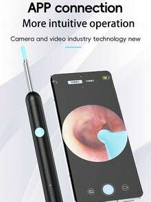 带摄像头的耳垢清除器，耳垢清除工具，6 个耳勺工具耳垢清除套装，兼容 、iPad 和 Android 智能手机，学校，返校，旅行，旅行必需品，家居必需品，耳朵清洁器 - 彩色 - 查看 4