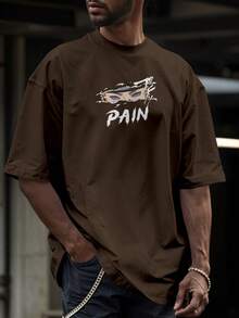 Oversized Streetwear T-Shirt Pain Nagato Eyes Rinnegan Cloak  REF 7257 VEST NERD - 鏽棕色 - 查看 4