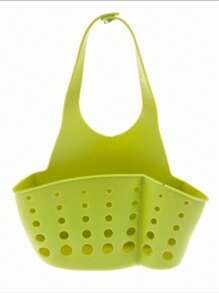 Panier à évier réglable avec trous de drainage, tapis en caoutchouc pour l'hygiène, étui de protection en plastique, pas facilement endommagé. Rangement de cuisine pour éponge et laine d'acier. Étagère de rangement pour salle de bain pour brosses à dents et savon. Outils de rangement pratiques