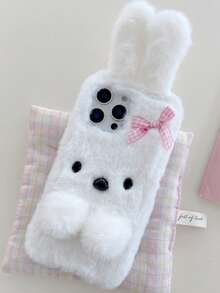 可爱兔子手机壳，兼容 16 Pro Max、11/12/13/14/15/16 Pro Max、Galaxy S25/S22/23/24+、A04/A05/A14/A15/A24/A25/A34/A54、OPPO、vivo、Redmi 13C+、Redmi Note 14/13C/12/11 Pro，以及荣耀手机。 - 白色 - 查看 2