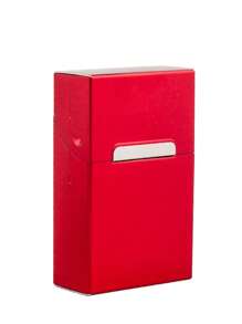 1PC Metal Cigarette Case For Regular, King Size, 100's, Can Hold 20 Cigarettes Cigar Boxes Pocket Cigarettes Holder Storage Container For Men Women ,Smoking Accessories, Cigarette Storage