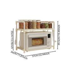 Multi-Tier Floor Standing Kitchen Storage Rack, Microwave Oven Shelf, Spice & Miscellaneous Organizer - Multicolor - View 8