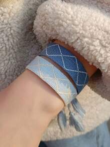 2 buc brățări de prietenie țesute minimaliste la modă