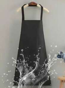 1 件纯色漂亮熊图案双面防水咖啡师围裙，适合家庭、户外厨房和餐饮花卉工作服。 - NICE Bear - 查看 17