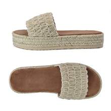 Sandals For Women Wedge Bohemian Slide Lightweight Summer Beach Shoes - 芥末黃 - 查看 8