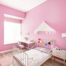 1 Roll Of Blush Pink Solid Color Wallpaper PVC Self Adhesive Wallpaper Peel And Stick Soft Hue Waterproof Oil Resistant Vinyl For Wedding Decor Nursery Room Ambiance Pet Friendly Non-Patterned Minimalist Wall Paper Wall Stickers Room Decor Wall Decor Kitchen Bedroom Living Room Decor