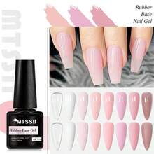 8pcs Rubber Base Gel Nail Polish Set 7ml Nude Pink Glitter Rubber Base Gel Polish Nail Camouflage Color Coat Semi Permanent UV Construction Gel Varnish Soak Off UV Gel Varnish For Nails Manicure Kit Nail Supplies Nail Art Design For Home Salon