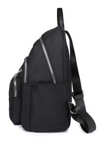 Ba lô du lịch cỡ lớn họa tiết hình thoi mới dành cho nữ, chất liệu Oxford, thích hợp cho phong cách thường ngày. - màu đen - Xem 2