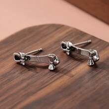 Vintage Bohemian Style Earrings - A Pair Of Shoes And Mini High Heels Design, Copper Earring Stands, Suitable For Daily Occasions And Gifts, Festival Accessories|Interesting Earrings|Exquisite Craftsmanship - 銀色 - 查看 5