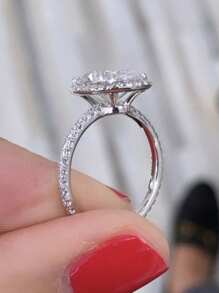 1 PC Charm Cubic Zirconia Ring For Women For Valentine's Day Gift Wedding Anniversary Party Jewelry