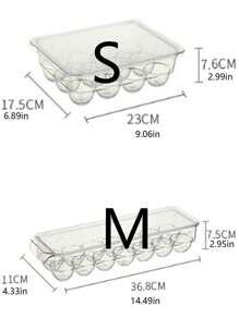 1 件可堆叠透明鸡蛋收纳盒、冰箱收纳盒、节省空间的鸡蛋架，适用于厨房家居