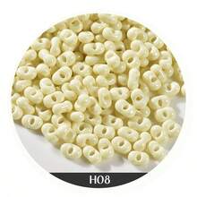 100 piezas de cuentas de vidrio en forma de cacahuete de 3x6mm, cuentas de vidrio jade de colores surtidos, cuentas sueltas lindas, cuentas espaciadoras a granel para hacer joyas, pulseras, aretes, collares DIY