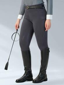 BEROY Women Horse Riding Pants Silicone Full Seat Breeches Equestrian Schooling Horseback Riding Tights Pockets