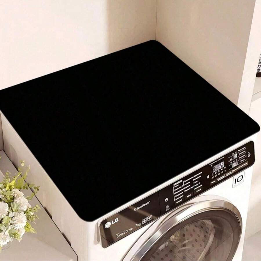 1pc Black/Grey Washing Machine Dust Cover Pad,Countertop Absorbent Table Mat,Absorbent & Quick-Dry Fridge Mat, Microwave Oven Dust Cover,Soft Diatom Mud Drainage Pad,Non-Slip Super Absorbent And Wear-Resistant Dish-Washing Dry Pad,19.7*23.6 Inch Modern Washing Machine & Dryer Top Cover,Suitable For Laundry Room And Kitchen For School,Office,Household,Travel,Bag,Organizer,Storage, Back To School Supplies
