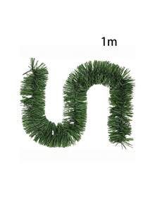 1 buc ghirlandă artificială de pin, decor, poate fi tăiată și făcută manual, plantă verde artificială pentru petrecere de Crăciun, brad de Crăciun, nuntă, petrecere de ziua de naștere, scări, șemineu, verandă, grădină, sufragerie, decorare interioară
