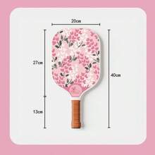 女孩超轻高颜碳纤维匹克球拍，户外运动，家庭运动球拍 - 乾枯玫瑰色 - 查看 3