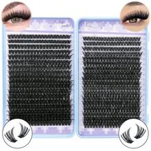 720pcs D-Curl Lash Clusters , Lash Clusters Kit,Natural Lash Kit With Lash Bond And Seal,Remover,Applicator,Cluster Eyelash Kit,Eyelash Clusters,60D+80D,9-17MM-0.07D,DIY At Home - màu đen - Xem 10