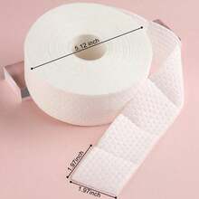 1000Pcs/1 Roll Lint Free Nail Wipes, Nail Polish Remover Pads, White Cotton Pads Wipes For Gel Nails, Dust Cleaning Degreasing Nail Napkins Cotton Swabs, Manicure Salon Supplies - 預設 - 查看 2