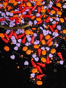 85g/3oz Halloween Cake Decoration Edible Sugar Sprinkles,Halloween Sprinkles For Cupcake Biscuits Desserts Party Halloween-Themed Parties Bake Decoration