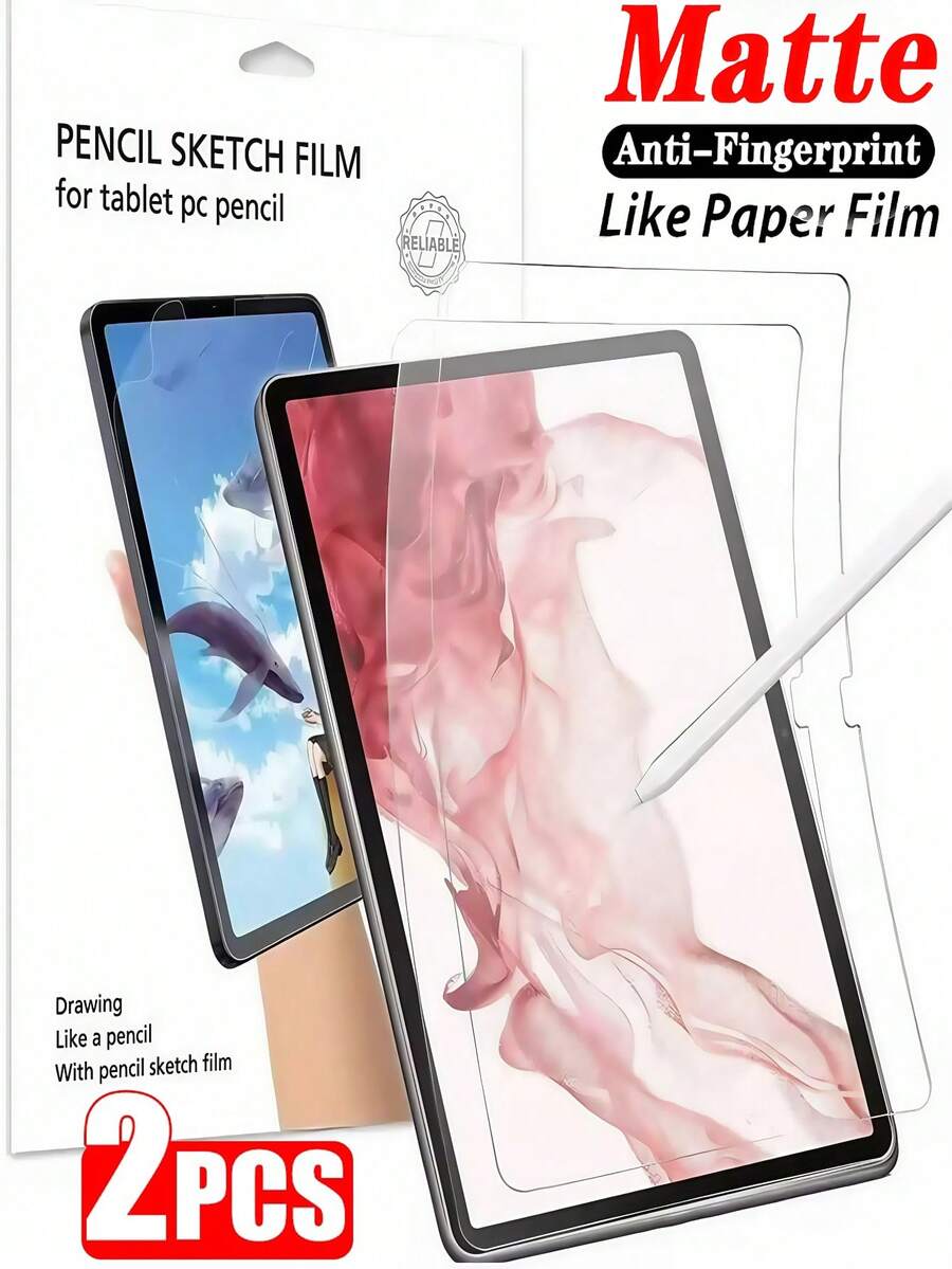 2 件哑光纸状薄膜平板电脑屏幕保护膜防眩光防指纹保护视力兼容 iPad Air Pro 11 13 5th/6th/7th/8th/9th10th/11th 2025 2024 11 英寸 13 英寸/兼容三星 Galaxy Tab S9 S8 S7 S9FE S10+ S10 FE A9 A9+ S8+ S9+ 12.4 英寸/兼容小米 Redmi/兼容华为 Matepad/Honor Office/绘画书写膜软膜非玻璃