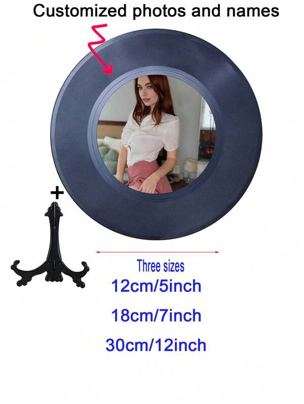 Custom Simulated Vinyl Record,Desktop Ornaments,Personalized Decorative Item Suitable For Wall Mounting. High-Quality, Custom-Printed Home Decoration Featuring Your Own Design Or Photograph. An Exquisite And Unique Gift Option Ideal For Various Occasions And Recipients, Including Birthdays, Anniversaries