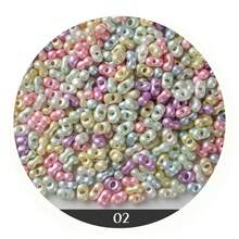 100 piezas de cuentas de vidrio en forma de cacahuete de 3x6mm, cuentas de vidrio jade de colores surtidos, cuentas sueltas lindas, cuentas espaciadoras a granel para hacer joyas, pulseras, aretes, collares DIY