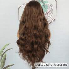 13X4 Light Blonde Body Wave Lace Front Wig 28" Soft Long Wavy Wigs Glueless Free Part 180% Density With Adjustable Straps & Combs Heat Resistant Blonde Synthetic Hair Replacement Wigs For Women Perfect For Daily Wear Parties & Special Occasions - Light Brown - Xem 9