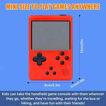 Portable Handheld Game Console, 3.0-Inch LCD Screen, Perfect For Parties, Supports Two Players, The Best Choice For Holiday Gifts, Give Your Boyfriend A Game Console As A Gift. - Đỏ - Xem 3