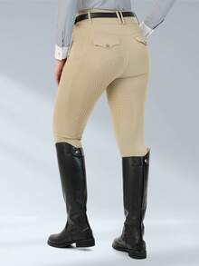 BEROY Women Horse Riding Pants Silicone Full Seat Breeches Equestrian Schooling Horseback Riding Tights Pockets