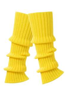 1双女士暖腿袜，可爱针织舞蹈暖腿袜，秋冬款