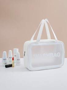 1 件女士大容量便携式旅行洗漱包,适用于化妆和浴室必需品,复古化妆刷收纳,奢华多口袋化妆包,可爱 PU 皮革防水便携式化妆刷收纳洗漱包夏季旅行,度假屋浴室装饰节日化妆品收纳包浴室配件返校 - 彩色 - 查看 19