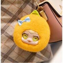 1pc Cute Macaron, Avocado, Strawberry Fruit Coin Purse, Plush Doll Bag Charm Crossbody Bag, Birthday/Christmas/New Year Gift, Figurine With Hard Plastic Interior