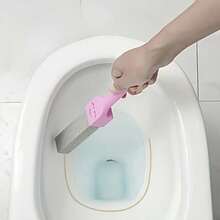 1-Piece Set (Limestone + Handle), Long-Handled Limestone Toilet Brush, No Dead-End Brush, Toilet Descaling Cleaning Tool - Suitable For Bathroom/Pool/Home Cleaning! - 粉色 - 查看 4