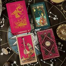 1pc-4.72x2.76-Inch 80 Large Red-Eye Gold Foil Tarot Cards, Suitable For Adults - Elegant Floral And Geometric Designs, Durable Plastic Material, Perfect For Outdoor Parties, Events And Tarot Card Reading, Party Accessories, Complex Patterns - Multicolor - View 2