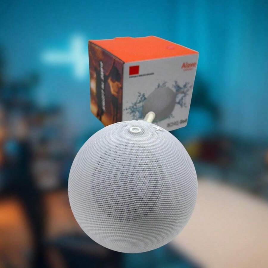 Caixa de Som Alaxe Bluetooth com Super Bass e Comando de Voz via App (PEQUENA) - Branco - Visão 1