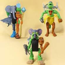 3 件意大利 Brainrot 动作人物套装、Tralalero Tralala Meme 鲨鱼人物、搞笑 Tung Tung Tung Sahur Brainrot、Shark In Sneakers Viral AI Brainrot 动物人物模型 - Italian Brainrot Action Figures - 查看 13