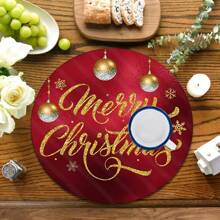 2 buc/4 buc/6 buc covorașe din silicon imprimate cu model de globuri de Crăciun, decor de Crăciun, potrivite pentru masă, cafenea, decorațiuni pentru toate anotimpurile, covorașe lavabile, decor pentru cameră, suporturi pentru pahare, covorașe de scurgere, covorașe pentru masă de bucătărie, decor pentru petreceri de interior și exterior, decor pentru casă, cadou ideal