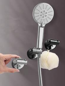 （安装说明：1. 清洁墙面；2. 打开吸盘盖，对准墙面；3. 合上盖子并向下按压。请注意：在光滑墙面上使用时，不建议用于乳胶漆墙面、水泥墙面、壁纸墙面或石膏墙面。）