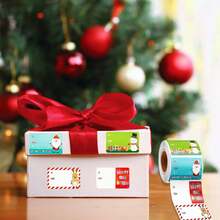 500 Pcs/ Roll Christmas Gift Tags Sticker Name Tags For Christmas Presents Gift Labels,Santa Claus Self-Adhesive Stickers For Christmas Gifts Decoration, Suitable For New Year, Easter, Valentine's Day, Birthday Gifts Home Decor Christmas Decorations Room Decor
