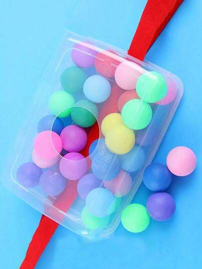 2 款摇球游戏/母鸡下蛋游戏道具 1 盒 1 根橡皮筋 30 个随机颜色摇球，有趣的家庭室内外游戏婚礼周年生日派对用品装饰礼物创意、公司聚会和团队建设活动增强同事之间的关系
