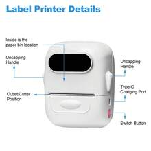 Marklife P50 Mini Portable Label Printer Support 12-50mm Self-Adhesive Labels Thermal Printer Sticker Printing Machine Pocket Inkless Bluetooth Adhesive Labels Maker Name Tag Labeller - Multicolor - View 7