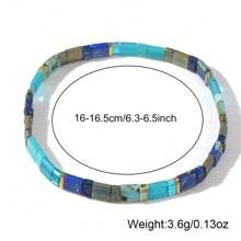 1 件 Tila 彩色玻璃种子堆叠 2025 时尚手工串珠手链手工弹力简约珠宝青少年女士礼物