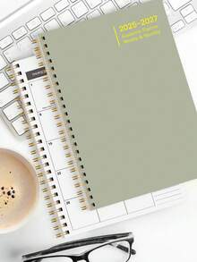 BUBU 1 件全新计划笔记本，带重要索引的简易日记本，螺旋装订笔记本，开学用品 - 綠色 - 查看 5