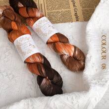 2 set da 100g di filo di pizzo tinto a mano con colori sfumati in lyocell per sciarpe fatte a mano, decorazioni per bambole, ecc.