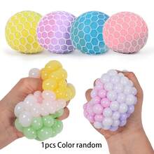 1个渐变色葡萄捏捏乐玩具，TPR软胶材质，触感柔软，适合儿童/成人，是完美的生日/节日礼物，颜色随机，开斋节礼物 - 彩色 - 查看 14