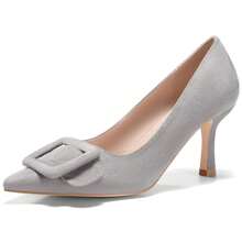 Women's Pointed-Toe Stilettos, Elegant High Heels, Shoes For Weddings And Formal Occasions, Women's Dress Shoes Gray High Heels - 灰色 - 查看 4