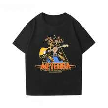 FenderS Electric Guitar Short Sleeved Printed T-Shirt For Boys Guitarist Performance Outfit Rock Band Pure T Shirt - Black - View 1