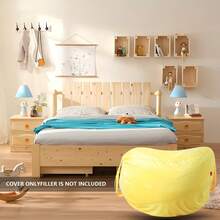 1 Funda de silla de puf ultra suave y rellenable (sin material de relleno), un puf gigante rellenable en el que se puede apoyar y sentar, una solución cómoda y conveniente para almacenar juguetes de peluche, ropa, muñecas, almohadas y objetos blandos, excelente opción de regalo para Navidad, Acción de Gracias, Año Nuevo, Día de San Valentín