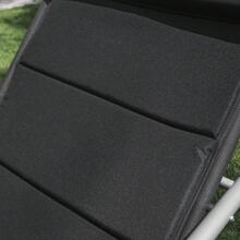 Cushion, Ergonomically Shaped, Padded Mattress Topper With Headrest For Rocking Chair, Garden, Black OGS28-P02