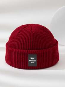 1 pieza Gorro de punto fino, suave y cómodo para otoño/invierno, adecuado para uso casual al aire libre, ideal para combinar con atuendos de otoño y como regalo